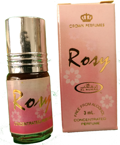Rosy Roll-on Perfume Oil 3ml by Al Rehab - Click Image to Close